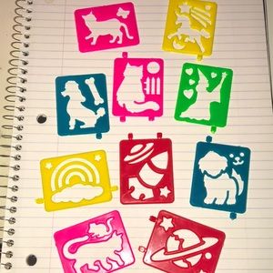 Vintage 90s Lisa Frank stencils